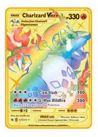 Pacote Cartas Pokémon 20 Unidades Sem Repetição Douradas Tcg