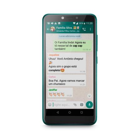 Imagem de Novo Celular do Idoso verde 4G com letras grandes 32GB SOS