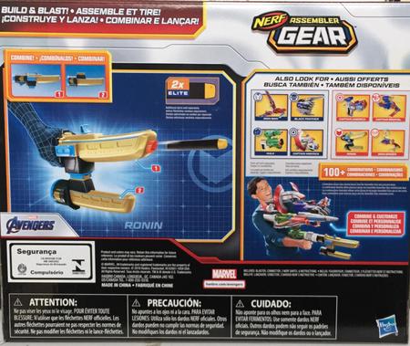 Lançador Nerf Assembler Gear Capitao America Hasbro E3355 em