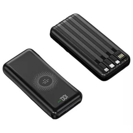 Imagem de Novo Power Bank 10000Mah Peining 4 Cabos Carga Rápida +