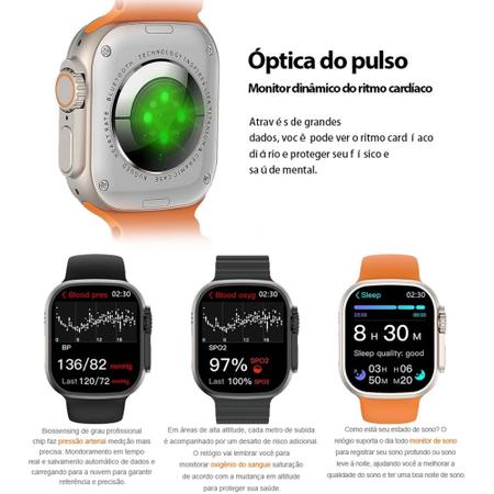 Imagem de Novo SmartWatch W68 Ultra Max 49 mm Tela 2.2 Série 8 + 2 Pulseiras