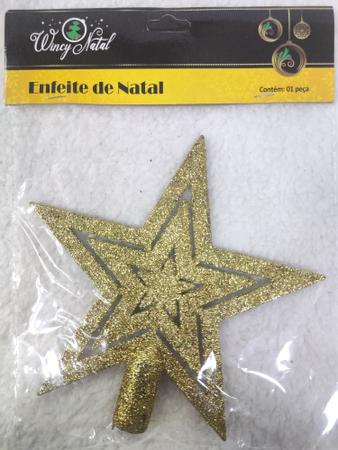 Imagem de NTA30105 Estrela Enfeite De Natal Para Ponta De Árvore Vazada