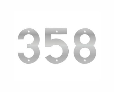 Número Residencial 145 mm abs Prata 6 - Bemfixa - Referência: 8885