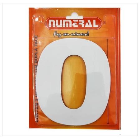 Numero Residencial Branco Pequeno 12.5cm 0 - NUMERAL (030448)