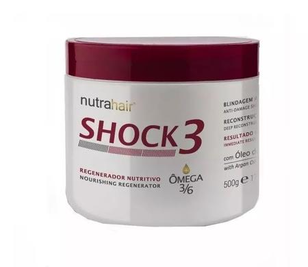 Imagem de Nutrahair shock3 regenerador nutritivo omega 3/6 oleo de argan 500g