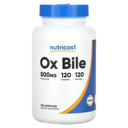 Imagem de Nutricost  Bile de Boi Ox Bile 500 mg  120 Cápsulas