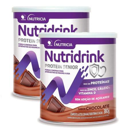 Imagem de Nutridrink Protein Senior Sabor Chocolate 380g  Kit com duas unidades