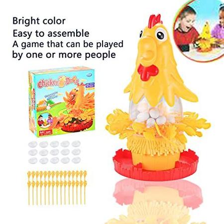 Faça um jogo engraçado de cara de galinha para crianças. cortar e