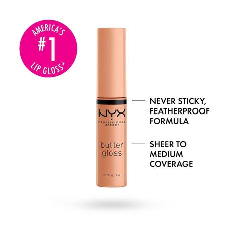 Nyx Professional Makeup Gloss Labial Cor: 13 Fortune Cookie Imagem de Nyx Professional Makeup Gloss Labial Cor: 13 Fortune Cookie