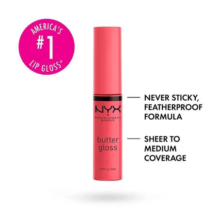 Nyx Professional Makeup Gloss Labial Cor: 36 Sorbet Coral Imagem de Nyx Professional Makeup Gloss Labial Cor: 36 Sorbet Coral