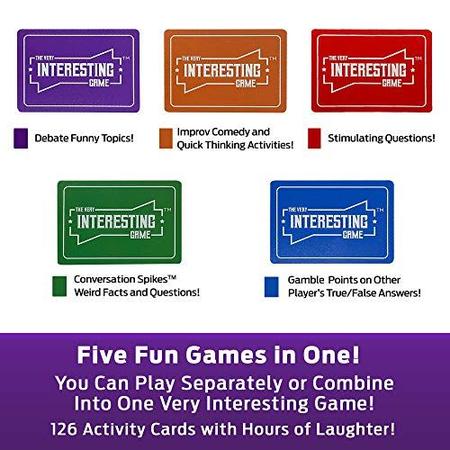 O jogo muito interessante - cinco jogos de cartas divertidos para adultos e  adolescentes. Ótimo para noite de jogos em família e festas para adultos.  Conversas engraçadas para o escritório também! 