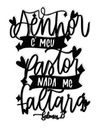 Adesivo Decorativo Lettering Salmo O Senhor É Meu Pastor