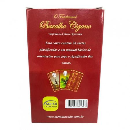 O Tradicional Baralho Cigano 36 Cartas Plastificado Manual - Bialluz  Presentes - Baralho - Magazine Luiza