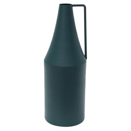 Imagem de Objeto Decorativo Garrafa Metal Redonda Com Alça Verde 29cm