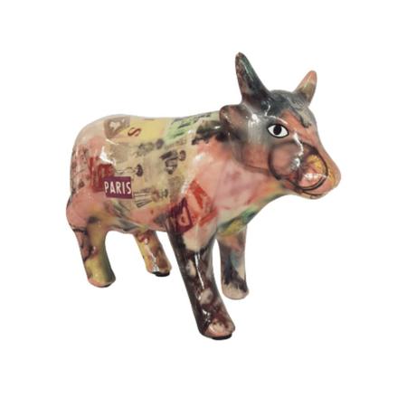 Objeto Decorativo Vaca Cerâmica colorida CowParade - BTC Imagem de Objeto Decorativo Vaca Cerâmica colorida CowParade