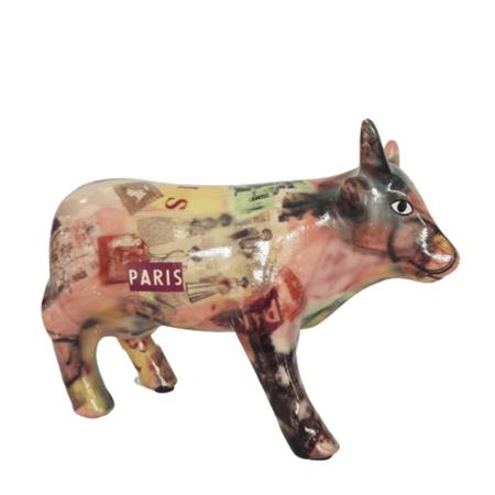 Objeto Decorativo Vaca Cerâmica colorida CowParade - BTC Imagem de Objeto Decorativo Vaca Cerâmica colorida CowParade