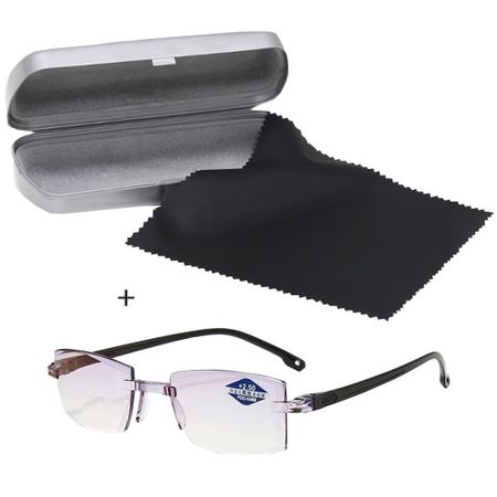 Imagem de Óculos Anti Raio Azul Unissex Descanso Leitura Computador + Estojo + Flanela de Limpeza