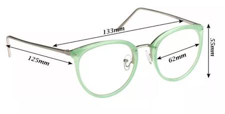 Imagem de Óculos Armação Feminino Para Grau Geek Retrô Fashion C1