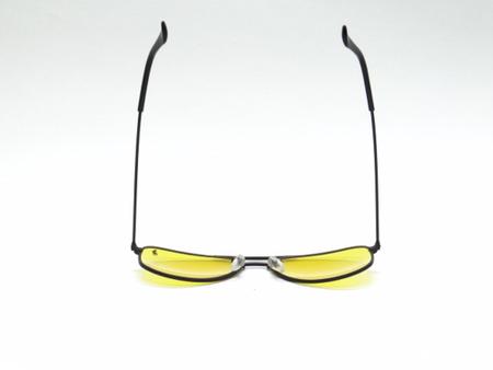 Imagem de Óculos Aviador Night Drive Lentes Amarelas Com Proteção UV Com Case e Flanela