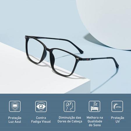 Imagem de Óculos Brightzone Gamer Anti Luz Azul E Fadiga Ocular Com Proteção UV400 Clássico