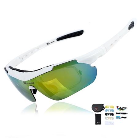 Óculos Ciclismo Bike 5 Lentes + Suporte Grau + Kit Completo