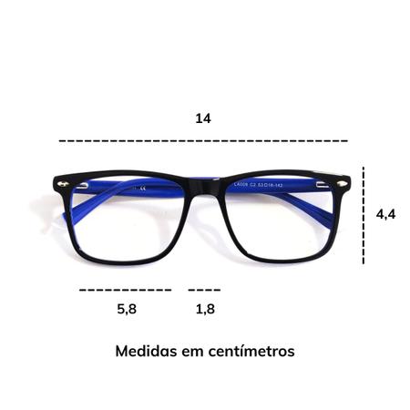 Óculos Com Filtro de Luz Azul Clássico Azul LP Vision