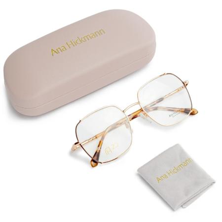 Imagem de Óculos de grau Ana Hickmann 20 Anos AH10009 01A Dourado/Marrom
