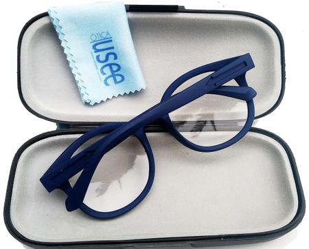 Imagem de Oculos De Grau Redondo Juvenil Silicone Flexível Resistente