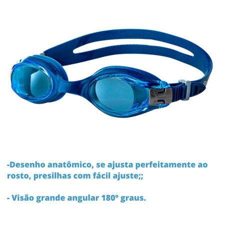 Imagem de óculos de natação ante embaçante silicone confortável profissional fun dive