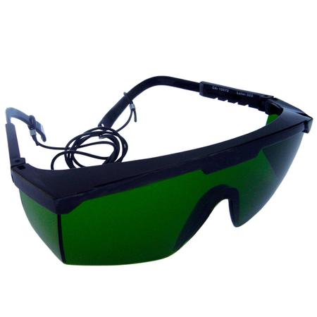 Imagem de Óculos de proteção contra radiação vermelha óculos lente verde 5.0