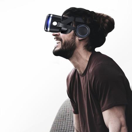 Imagem de Óculos De Realidade Virtual VR 3d Para Celular Com Fone De Ouvido Imersão Total