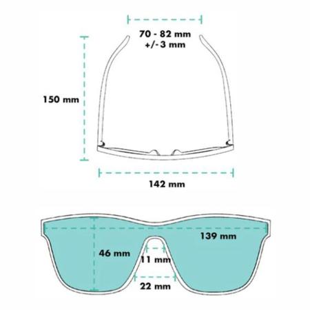 Imagem de Óculos De Sol Goodr Modelo Voight-Kampff Vision Armação Estiloso Espelhadas Polarizadas Lentes Case