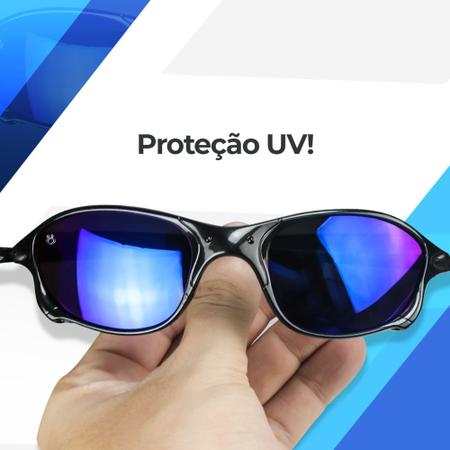 Óculos de Sol Lupa do Vilão Mandrak Top Preta Lentes Roxa Juliet 24