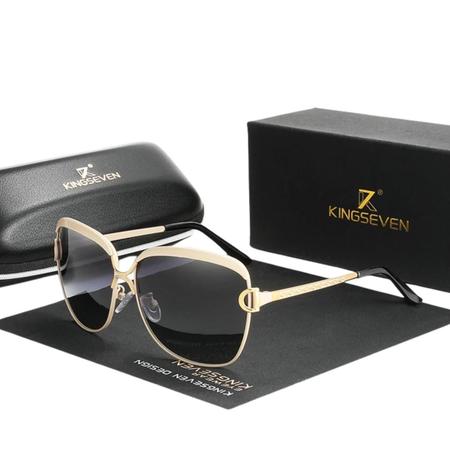 Óculos de Sol Kingseven Feminino Moderno Lentes Polarizadas e Proteção UV400 Imagem de Óculos de Sol Kingseven Feminino Moderno Lentes Polarizadas e Proteção UV400