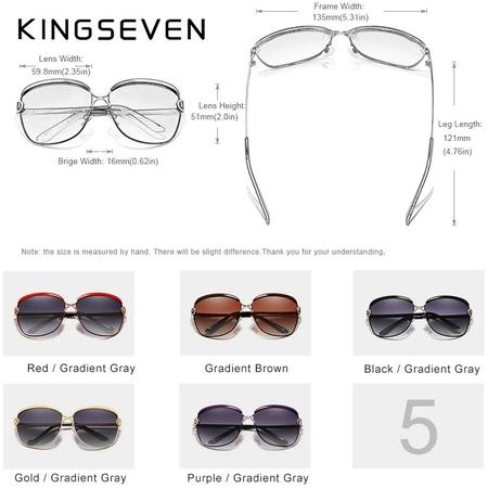 Óculos de Sol Kingseven Feminino Moderno Lentes Polarizadas e Proteção UV400 Imagem de Óculos de Sol Kingseven Feminino Moderno Lentes Polarizadas e Proteção UV400