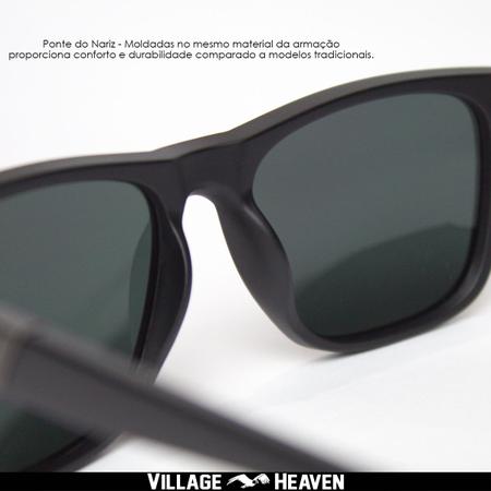 Imagem de Óculos De Sol Masculino Quadrado Original Preto Uv + Estojo