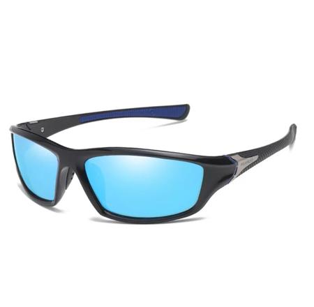 Imagem de Óculos de sol polarizado masculino azul espelhado praia volei tenis s5