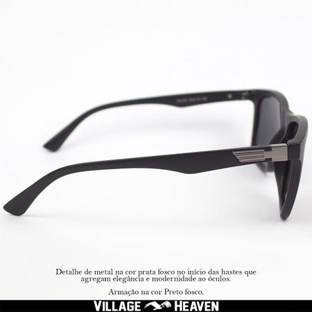 Imagem de Óculos De Sol Preto Masculino Original Quadrado Polarizado