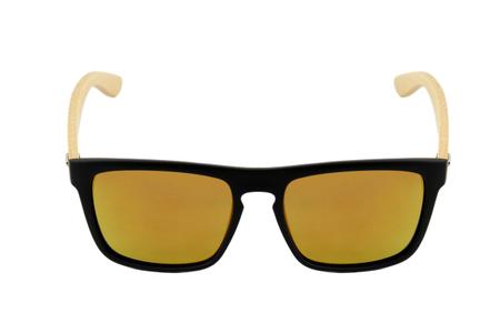 Imagem de Óculos De Sol Quadrado Masculino Feminino Amadeirado Polarizado