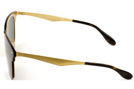 Imagem de Óculos de Sol Ray Ban Blaze Clubmaster RB3576N 043/71/41 Dourado Escovado