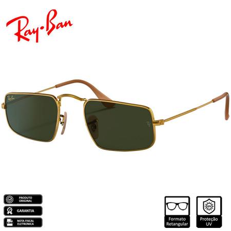 Óculos de Sol Ray-Ban Julie Polido Legend Gold Verde Clássica G-15 - RB3957  919631 49-20 - Óculos de Sol - Magazine Luiza