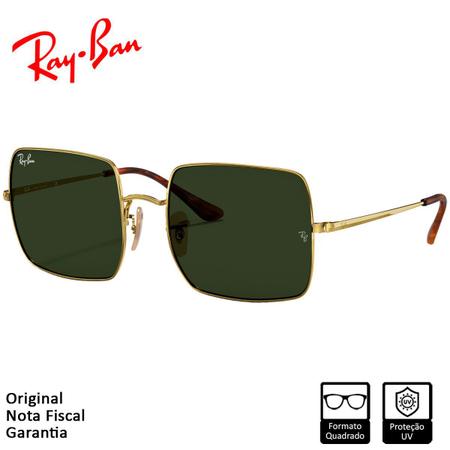 culos de Sol Ray Ban Square 1971 Classic Ouro Verde Cl ssica G 15
