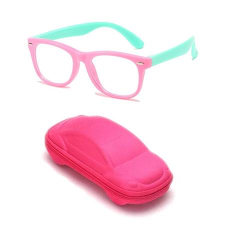 Imagem de Óculos Infantil Com Proteção UV400 Anti Luz Azul Antireflexo Anti-Fadiga Flexível