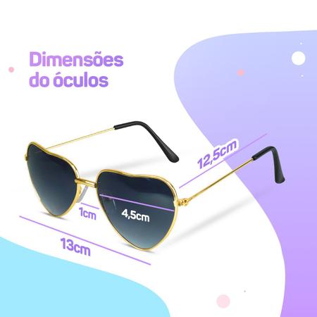 Oculos Infantil Coração aço premium presente moda - Orizom