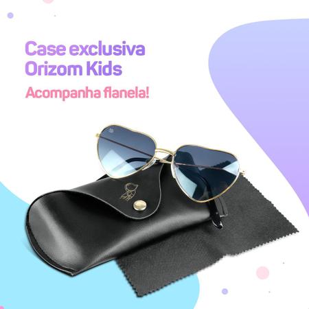 Oculos Infantil Coração aço premium presente moda - Orizom