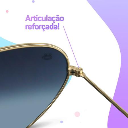 Oculos Infantil Coração aço premium presente moda - Orizom