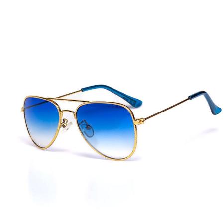 Óculos infantil zjim aviador dourado com lente degrade azul - Óculos de Sol  - Magazine Luiza