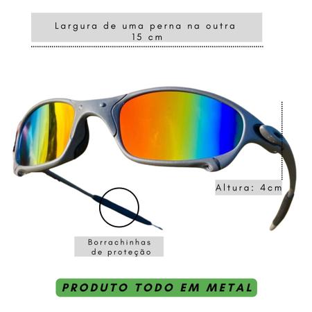 Óculos de Sol Juliet X-Metal Lentes Arco Iris Metal Polarizadas