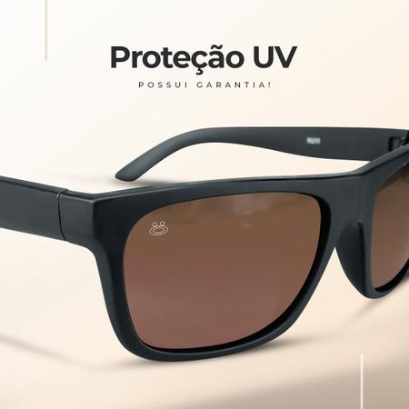 Imagem de oculos masculino marrom + proteção uv + verão presente original qualidade premium social