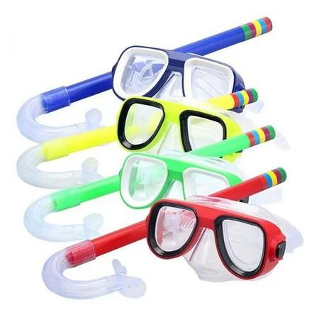 Imagem de Óculos Mergulho Snorkel Infantil Juvenil Silicone Natação